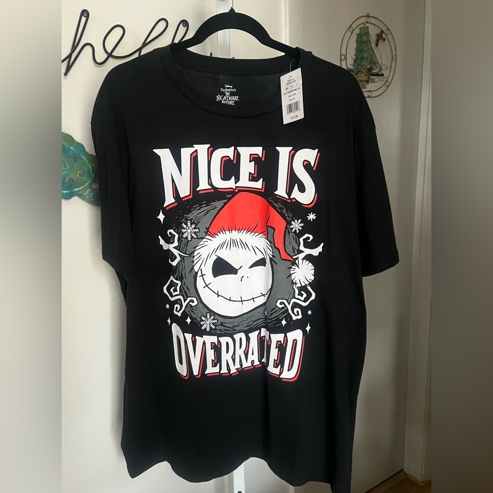 NEW Disney Nightmare Before Christmas “Nice is Overrated” Size XL